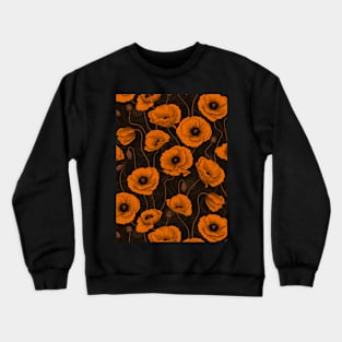 Orange Poppies Crewneck Sweatshirt